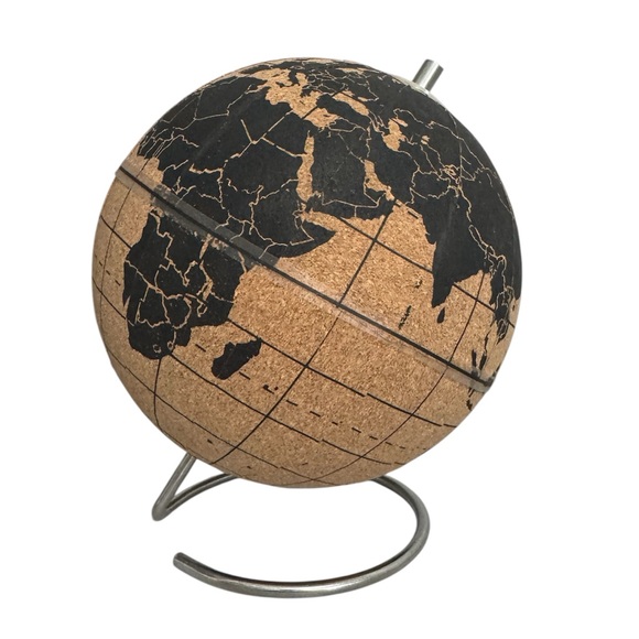 Future Cork Globeplotter with World Map Black Design Globe- New In Box - Picture 1 of 9